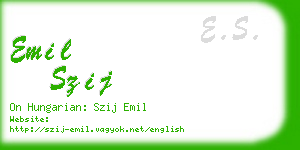 emil szij business card